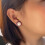 Orecchini staccabili in argento S925 con zirconi e perle, multicolore 8