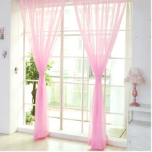 Cuirtíní Fuinneoige Doras Dath Glan YiFudd2PCS Painéal Draipe Scairf Trédhearcach