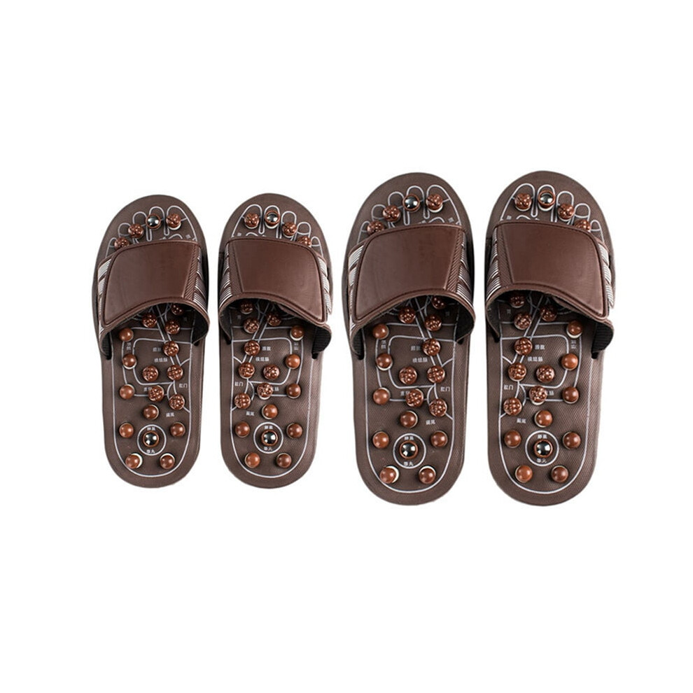 2 Pair Acupressure Foot Massager Massage Slippers Shoes Reflexology Sandals Relief Plantar Fasciitis Arthritis, M & S