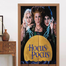 Cuirtín Doras Hocus Pocus don Doras, Cuirtín Fuinneoige Príobháideachta Dubhaithe le Prionta Patrún, Cuirtín Roinnte Seomra le Taipéis