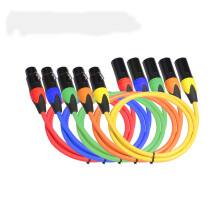Jacenvly Nuovi regali per la festa del papà Cavo colorato da 5 pezzi XLR maschio-femmina Cavo audio schermato per microfono Decorazione per