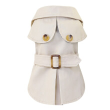 Casaco quente tricolor estilo britânico FANTADOOL para animais de estimação, ideal para outono e inverno, para cães de pequeno porte. Jaqueta