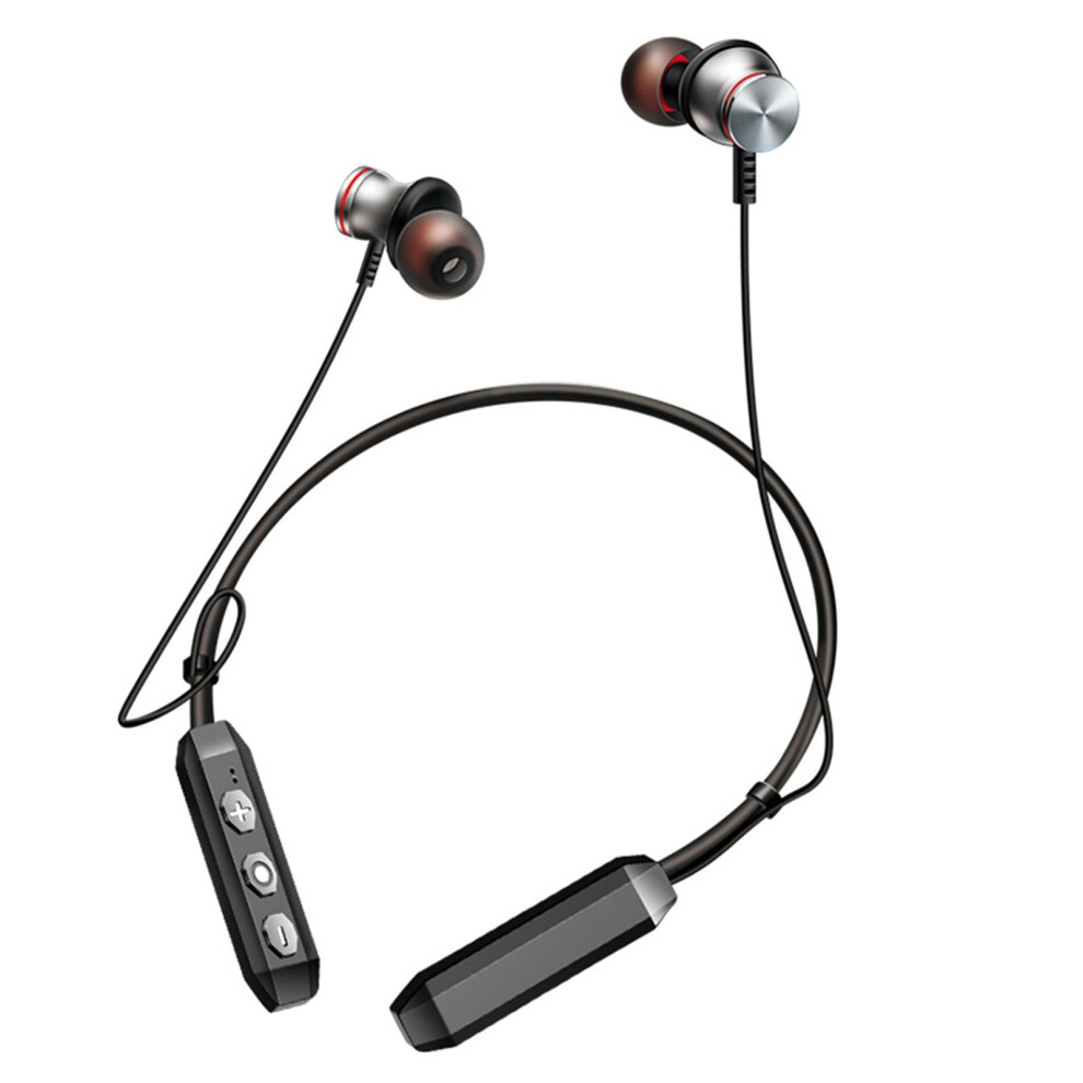 Eqwljwe Rear-Mounted Wireless Metal Magnetic Binaural Bluetooth Headset Bluetooth Headset Holiday Clearance 9773935960060