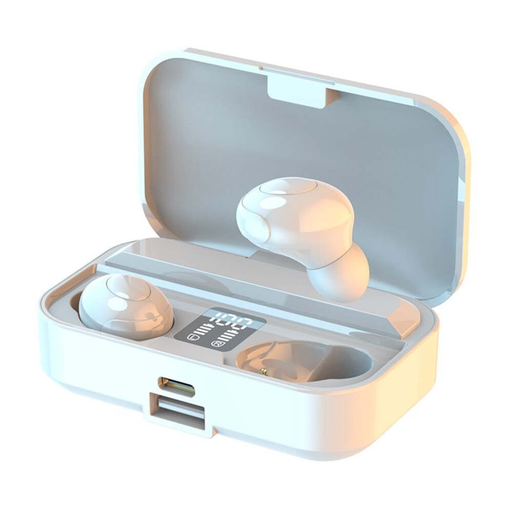 Eqwljwe Lb-9 Bluetooth 5.0 Earphones With 1800Mah Charging Box, Wireless Stereo Sports Earbuds With Microphone, Compatible With Holiday Clearance 9773935960053