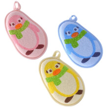 Baby Bath Accessories Set with Plush Mitt and Brush for Gentle Skin Exfoliation, 3pcs