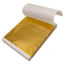 Gold and Silver Leaf Sheets 100PCS 9x9cm for Crafts, Resin, Wedding Decor with Brilliant Metallic Finish