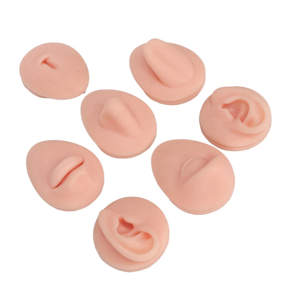 Body Piercing Practice Kit with Reusable Silicone Model for Jewelry Display and Multiple Piercing Areas