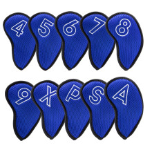 Golf Iron Head Covers Set 10pcs Breathable Mesh with Velcro Full Protection for Titleist Callaway