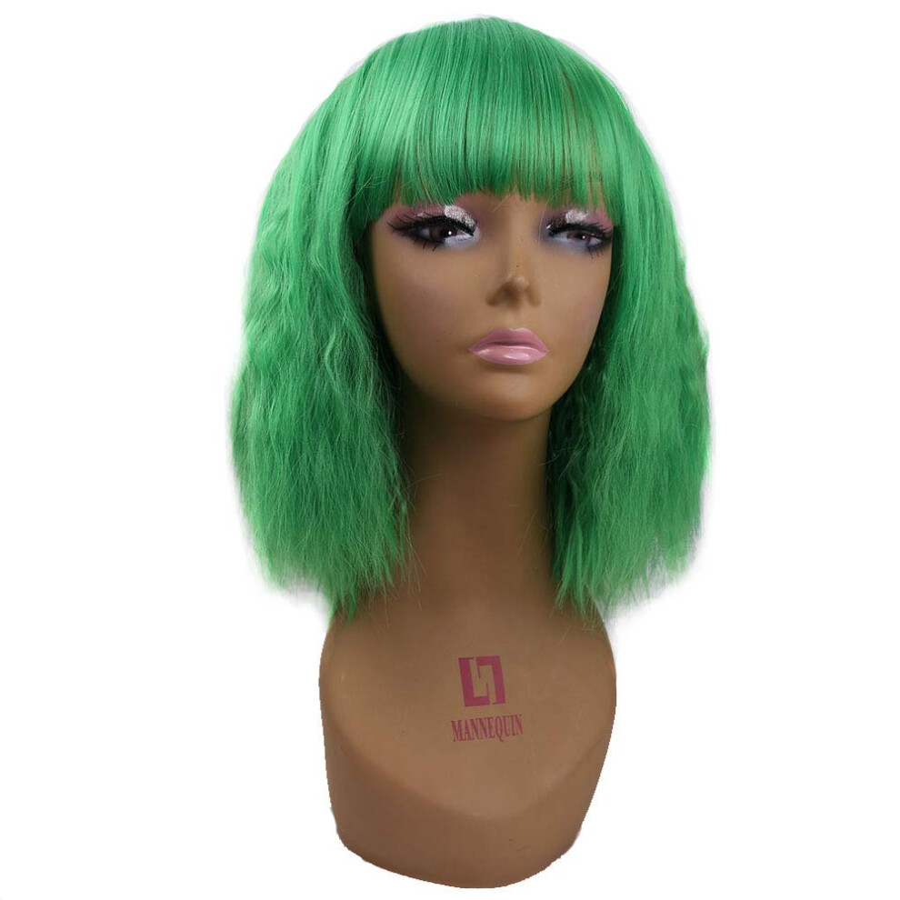 Synthetic Lace Front Wig 10 Inch Kinky Curly Heat Resistant Hair for African American Women P4/27