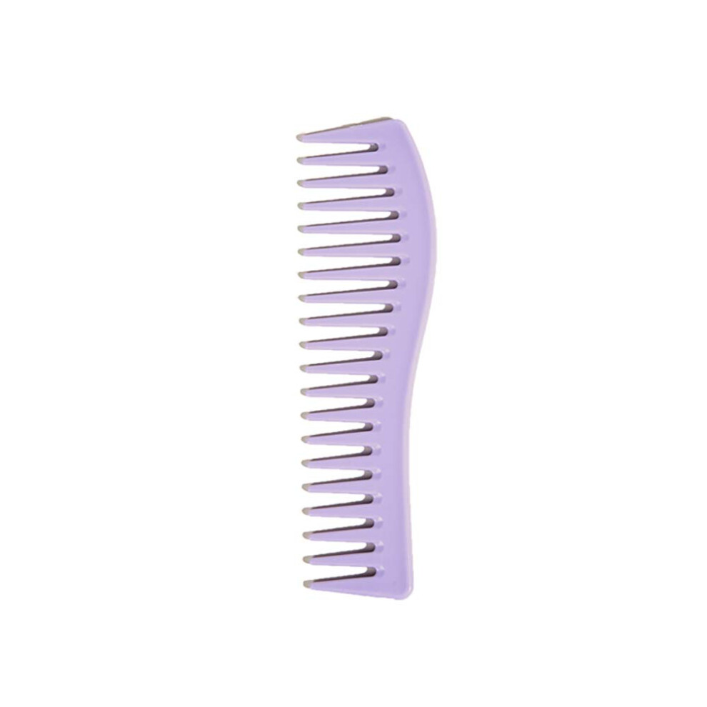 Unisex Purple Wide Tooth Comb For Curly And Wet Hair, Gentle Detangling With NonâSlip Grip,