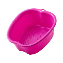Large Plastic Foot Soak Tub with Textured Bottom and Hanging Hole, Durable Purple Foot Bath Basin