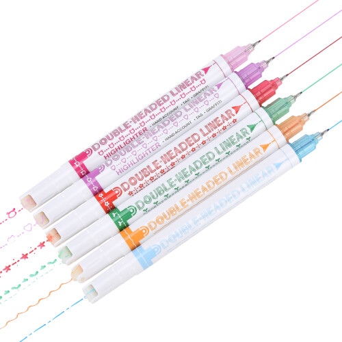 Σετ μαρκαδόρων Magic Border Pen Curve, χρωματιστά στυλό με μοναδικά σχήματα μοτίβων, χωρίς 2