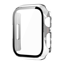 Hårt PC-bakstycke med inbyggt skärmskydd i härdat glas för Apple Watch-serien Lätt att ta av Exakta utskärningar Helkantstäckning