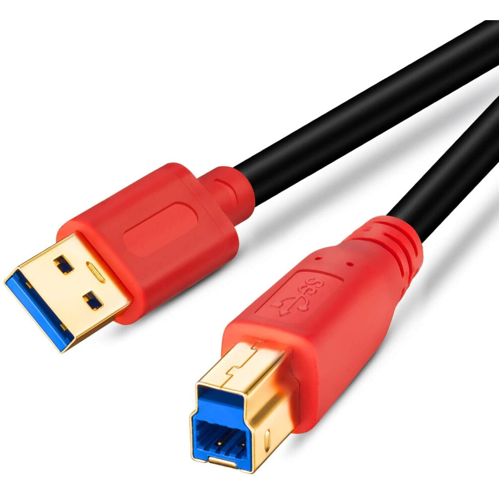 Usb 3.0 Cable A Male To B Male 20Ft, Type A To B Male Compatible With Hard Disk Drive,Printers,Scanner,Usb 9433291497838