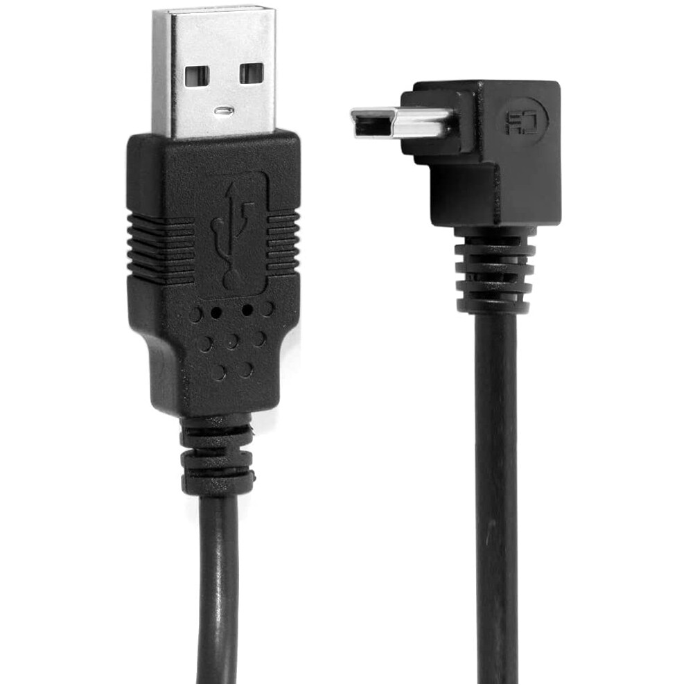 Cy Down Ang 90 Degree Mini Usb 2.0 B Type 5Pin Male To Usb Male Data Cable 0.5M 9433291497791