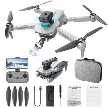 Drone Jacenvly com motor brushless, câmera 1080P, FPV Wi-Fi 2.4G, quadricóptero RC com modo sem cabeça, função "seguir-me", manutenção de