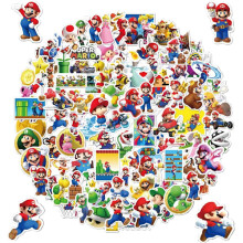 100-teiliges Mario Bros. Sticker-Set, Super Mario Vinyl, wasserfest, SB