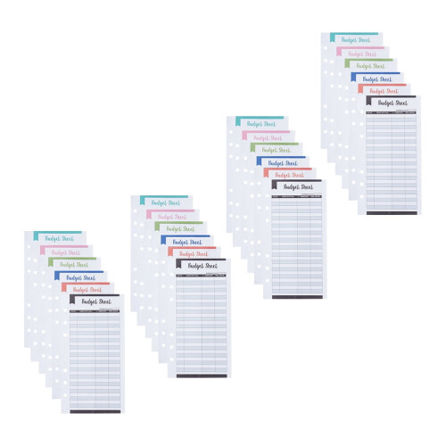 Fișe bugetare Eease24Pcs pentru planificator de plicuri de numerar A6 2