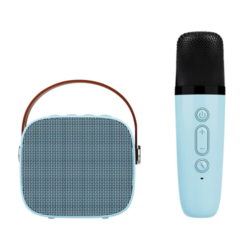 Εκπτώσεις! Φορητό ηχείο Bluetooth με μικρόφωνο, συμβατό με TF/AUX/U-disk/ραδιόφωνο, για KTV, 1