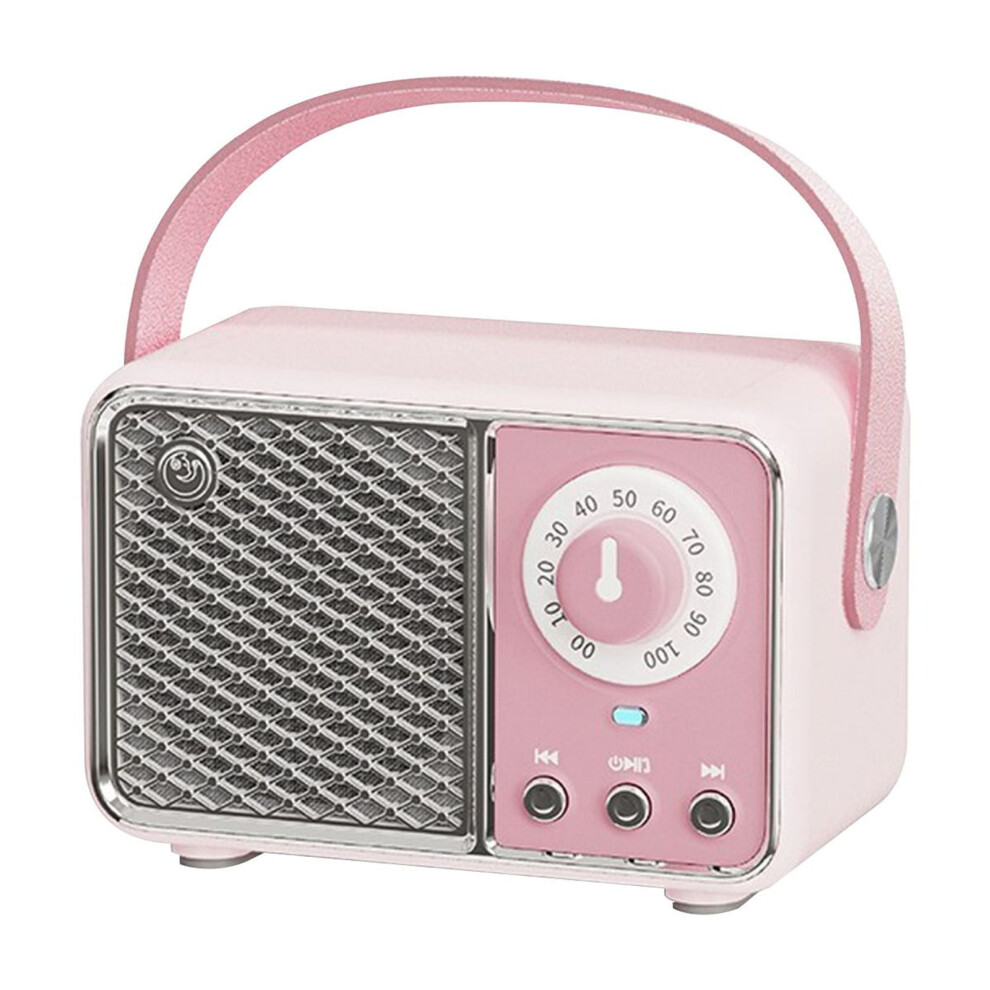 Paveos Retro Mini Audio Mini Wireless Bluetooth Speaker Bluetooth Speaker For Car Suitable For Home Use -A Pink 9433291499481