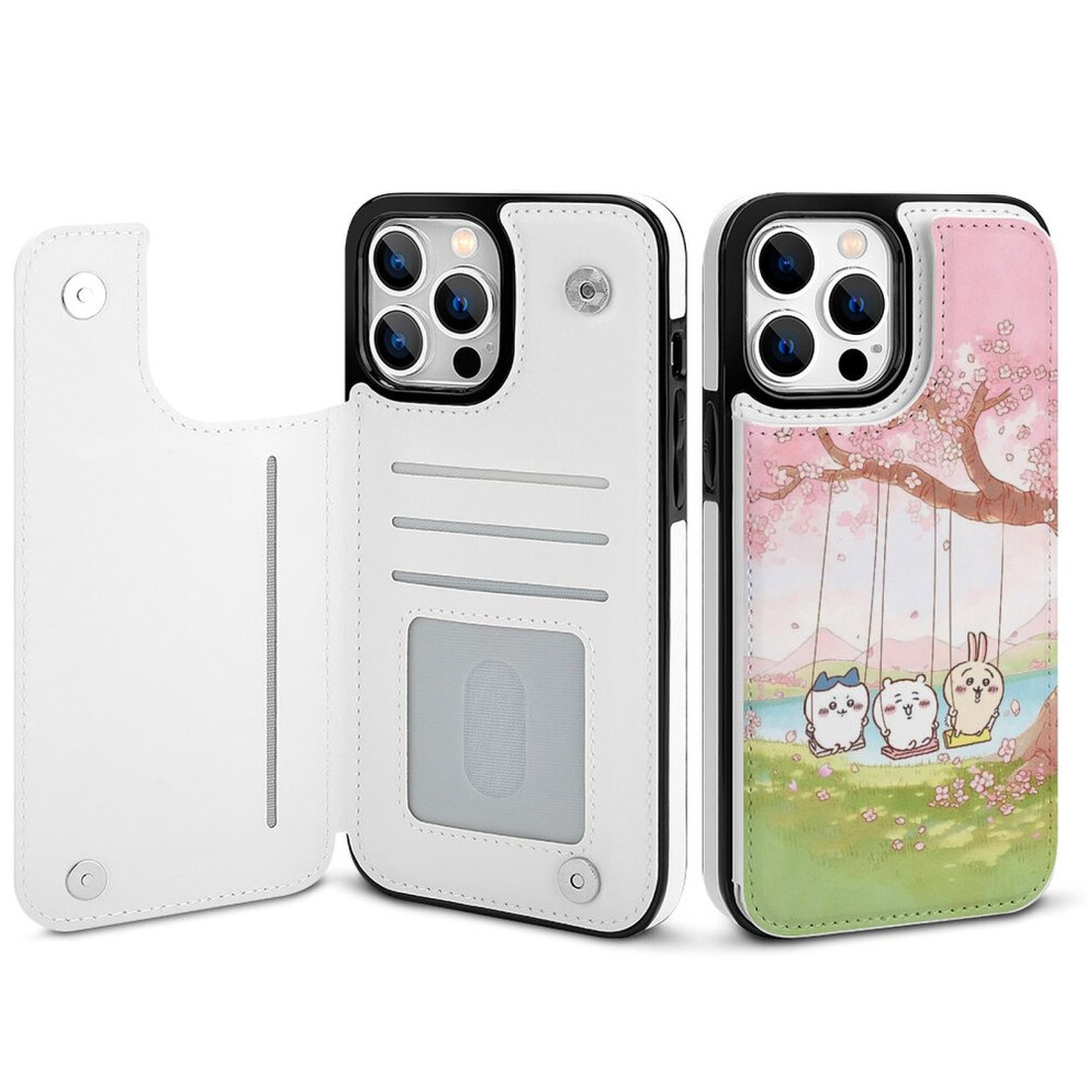 Chiikawa Compatible Iphone 14 Pro Max Wallet Case With Card Holder, Pu Leather Flip Folio, Magnetic Clasp & Shockproof Design For Women 9433291499948