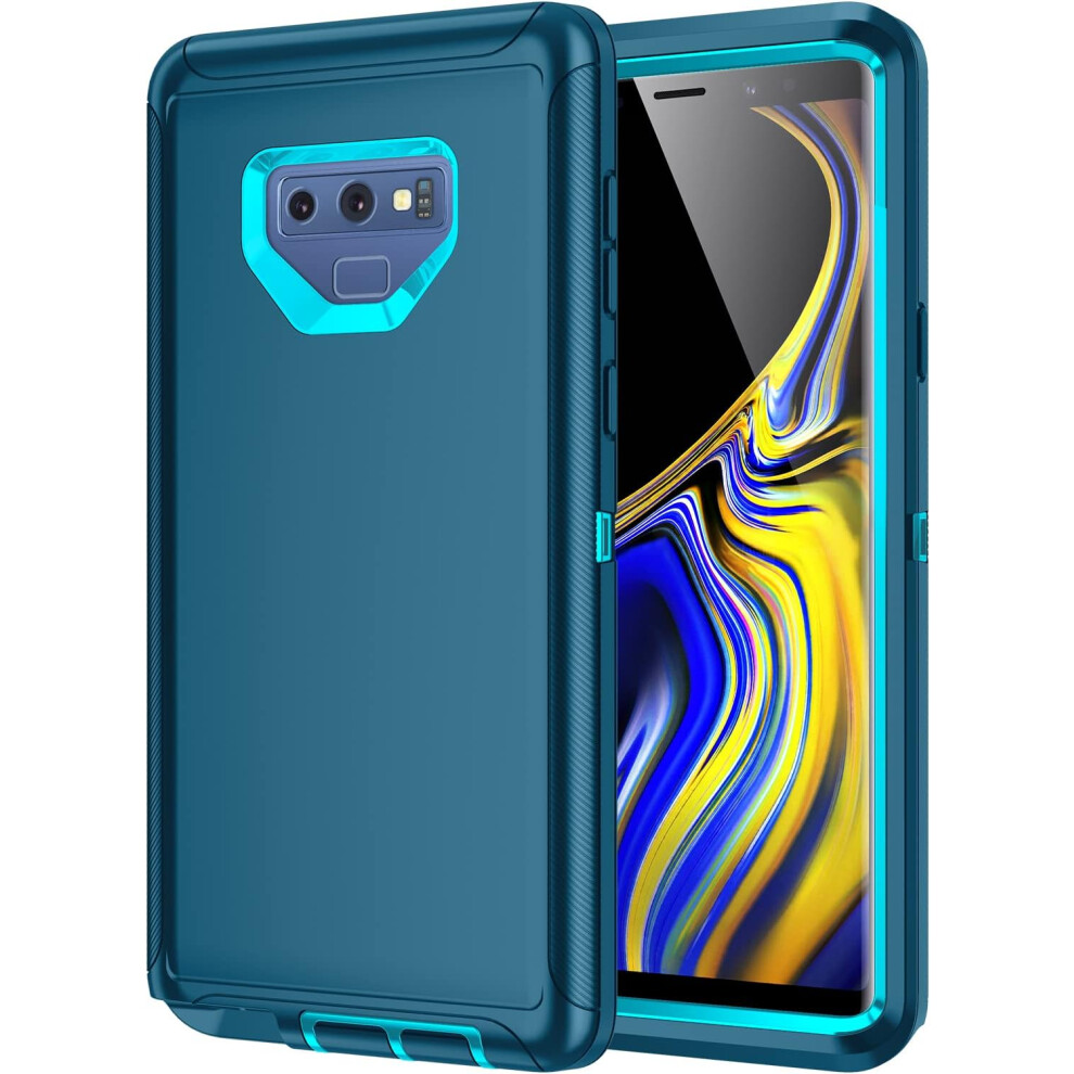 Galaxy Note 9 Case Shockproof Dustproof 3-Layer Heavy Duty Hard Cover Full Body Protection - Turquoise Green 9004841197425