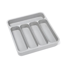 ckepdyeh Plastic Cutlery Tray for Drawer,Utensil Flatware Tableware Organizer for Kitchen,Fits Standard Drawer,5-Compartment