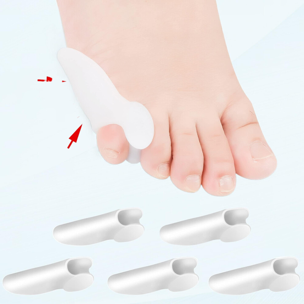 6-Piece Pinky Toe Bunion Gel Protector Set - Soft Gel Bunion Pads for Pain Relief and Protection from Corns, Calluses, and Blisters