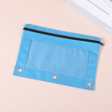 maxiaoxia Three-hole Oxford Cloth Pencil Case Dan Layer Mesh Large Capacity Black Zipper Pencil Case Pencil Pouch for Girls Boys
