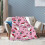 Hello Kitty Cartoon Throw Κουβέρτα με Κουβέρτα σε Στυλ Κρεβατιού, Διακόσμηση Δωματίου, 7