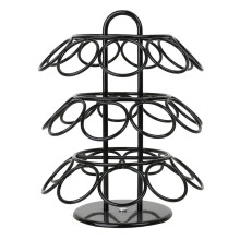 Soporte para cápsulas de café, compatible con K-Cups (27 cápsulas), soporte giratorio de 360 grados, color negro.