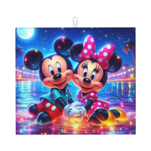 Alfombrilla escurridora de platos de Mickey Mouse para encimera de cocina, alfombrilla de microfibra, almohadilla de secado rápido y absorbente.