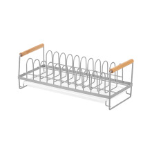 Estante para guardar tazones y platos WJSXC, estante de almacenamiento de cocina, estante de drenaje no perforado para tazones y bandejas, para mesa