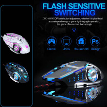 Jacenvly New Summer Home Trend Wolf V6 Mouse cu fir Joc mecanic Calculator Curse electronice Cai Programare Macro Economii de vară Lichidare de