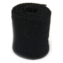 Ribín Burlap Dubh Eease2m le haghaidh Bronntanais Bainise na Nollag