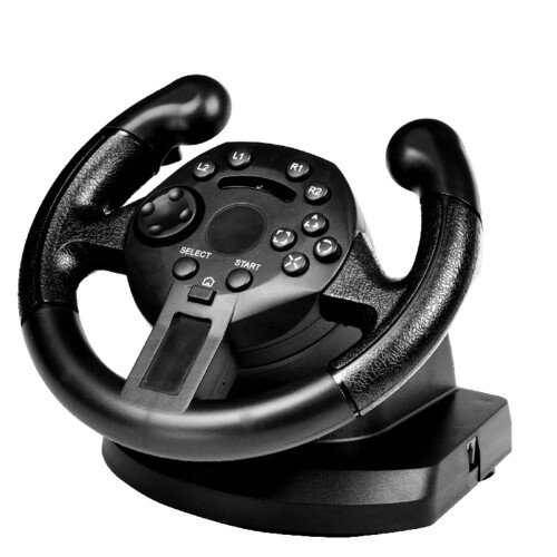Volant de course pour PS3/PC, manette de jeu avec vibrations et joysticks, télécommande pour conduite simulée 2