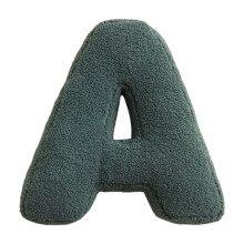 Letter A Pillow, Hilingoto English Alphabet Velvet Cushion, Compatible with Nursery Decor, Sofa Decor Gift for Babies