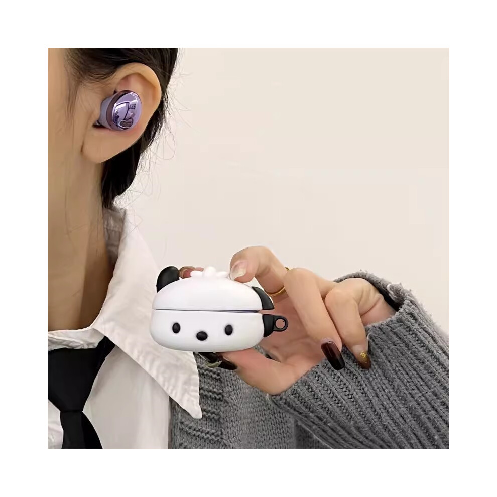 Miniso Sanrio Pochacco Earphone Case For Compatible With Samsung Galaxy Buds Live/Fe/Buds2 Pro Silicone Wireless Earbuds Cover With Hook 9389440622715