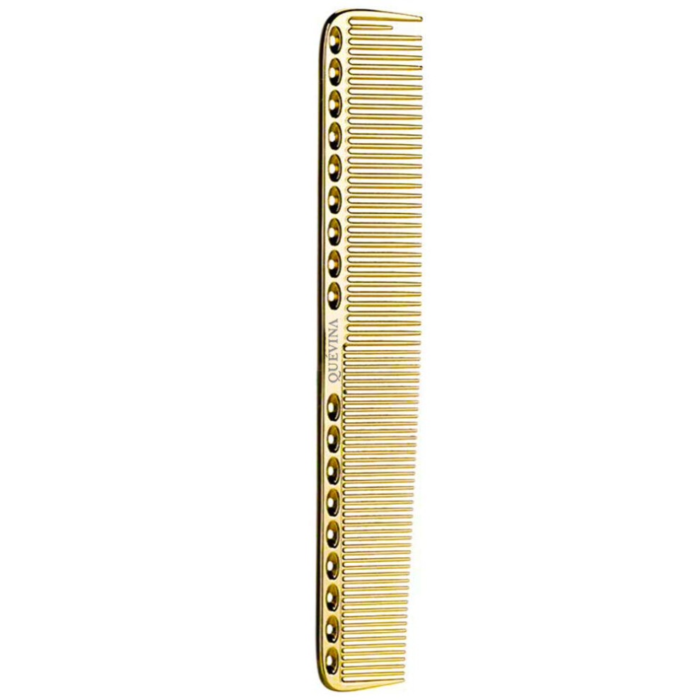 Gold Aluminum Barber Comb Professional Hair Cutting Comb with Precision Hair Sectioning Anti Static Lightweight Design