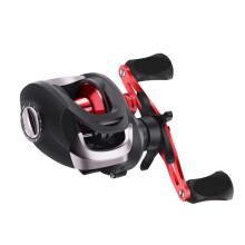 Baitcasting Reel 7.2:1 Gear Ratio Lure Fishing Reel with 12 Magnetic Brake Long Cast Left Hand Red