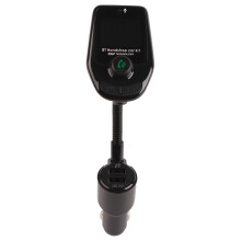 Trealamh Gluaisteáin Bluetooth Ardleibhéil le Taispeántas LCD 1.44", Muirear Tapa 18W agus Calafoirt Dúbailte USB 2.4A, Aux Isteach/Amach,