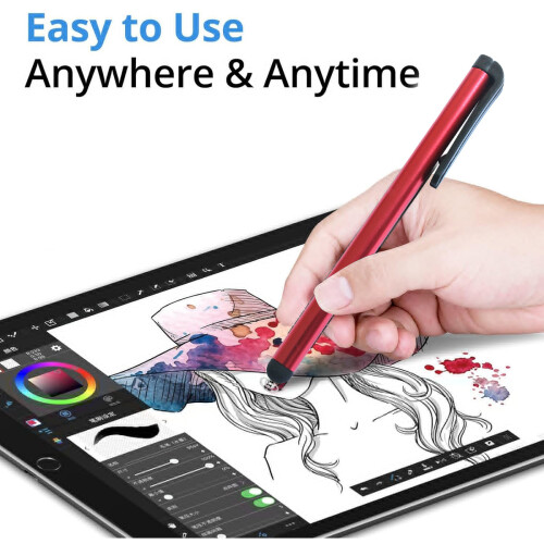 Adjustable Sensitivity Stylus for Digital Devices, Replaceable Tip Capacitive Stylus with Ultra Sensitive FiberMesh Tip and Universal Compatibility, S 1