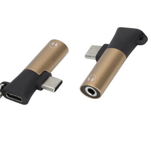 Κόμβος ήχου, καινοτόμος προσαρμογέας ήχου USB C σε 3,5 χιλ. με ορθογώνιο σχεδιασμό, 2