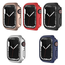 Hævet kantbeskytter til Apple Watch Series 7, stødsikker ultratynd coverramme med kantbeskyttende design, problemfri pasform, letvægtsetui,