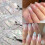 Unhas decoradas com lantejoulas e glitter para manicure. 7
