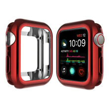 Simyoung iWatch Case 44mm, compatibel met Apple Watch Series 6, schermbeschermer en volledige dekking, HD Clear ultradun - Rood