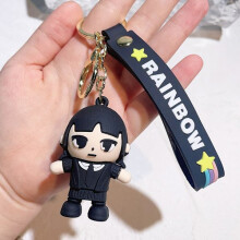 Llavero de Wednesday Adams, muñeco de terror, marioneta de mano, accesorio para llavero, colgante para bolso, regalo para niño o niña - en stock19