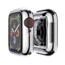 Πλήρης κάλυψη συμβατή με Apple Watch με θήκη Apple Watch4/5/6/SE Προστατευτικό οθόνης ασημί 40