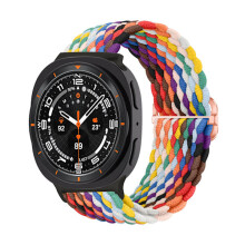 Armbånd kompatibelt med Samsung Galaxy Watchung Galaxy Watch8 40mm44mm/Watch8Classic46mm vævet nylonrem (regnbue)
