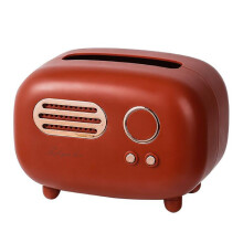 Retro tissuebox in cranberryrood, passend bij Scandinavische woon- en hotelinrichting, voor woonkamer, eetkamer of salontafel.